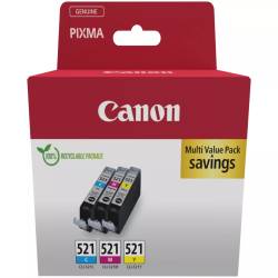 Tusz oryginalny Canon CLI-521CMY 2934B015 CYA/MAG/YEL 9,0ml