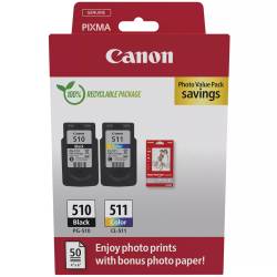 Tusz oryginalny Canon PG-510/CL-511 2970B017 BLA 9,0ml 220str, CMY 9,0ml 244str