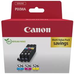 Tusz oryginalny Canon CLI-526CMY 4541B018 CYA/MAG/YEL 9,0ml