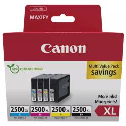 Tusz oryginalny Canon PGI-2500BK/C/M/Y XL 9254B010 BLA/CYA/MAG/YEL 19,3ml 2,5K/1,7K/1,3K/1,5K