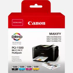Atrament oryginalny Canon PGI-1500BK/C/M/Y 9218B005 BLA 12,4ml, CYA/MAG/YEL 4,5ml
