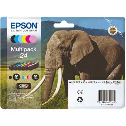 Atrament oryginalny Epson 24 T2428 BLA 5,1ml 240str, CYA/MAG/YEL 4,6ml 360str, LCYA/LMAG 5,1ml 360str