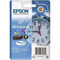Atrament oryginalny Epson 27 T2705 CYA/MAG/YEL 3,6ml 300str