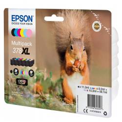 Atrament oryginalny Epson 378XL T3798 BLA 11,2ml 500str, CYA/MAG/YEL 9,3ml 830str, LCYA/LMAG 10,3ml 830str
