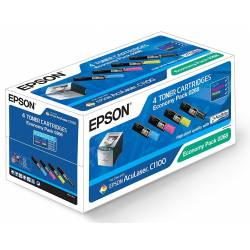 Toner oryginalny Epson S050268 BLA 4,0K, CYA/MAG/YEL 1,5K