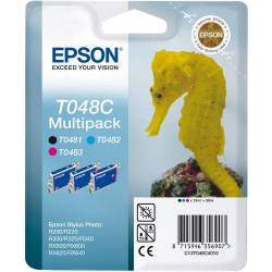 Atrament oryginalny Epson T048C BLA 13,0ml 600str, CYA/MAG 13,0ml 430str