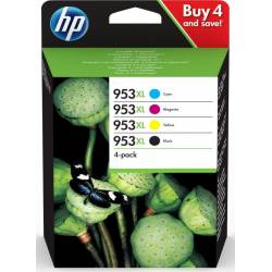 Atrament oryginalny HP 953XL 3HZ52AE BLA 42,5ml 2000str, CYA/MAG/YEL 20,0ml 1450str