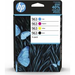 Atrament oryginalny HP 963 6ZC70AE BLA 24,0ml 1000str, CYA/MAG/YEL 10,7ml 700str