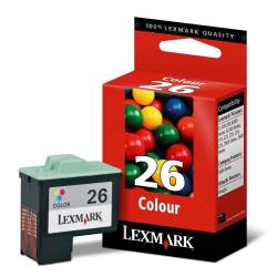 Atrament oryginalny Lexmark 26 10N0026E CMY 12,0ml 290str
