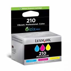 Atrament oryginalny Lexmark 210 14L0268E CYA/MAG/YEL 500str