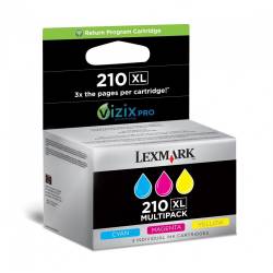 Atrament oryginalny Lexmark 210XL 14L0269E CYA/MAG/YEL 1600str
