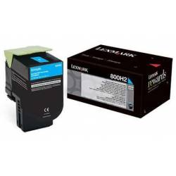 Toner oryginalny Lexmark 80C0H20 CYA 3,0K
